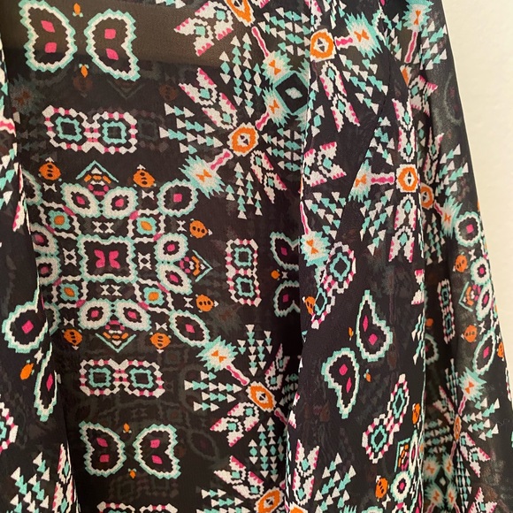 LuLaRoe Monroe Sheer Fringed Kimono NWT - Picture 3 of 8
